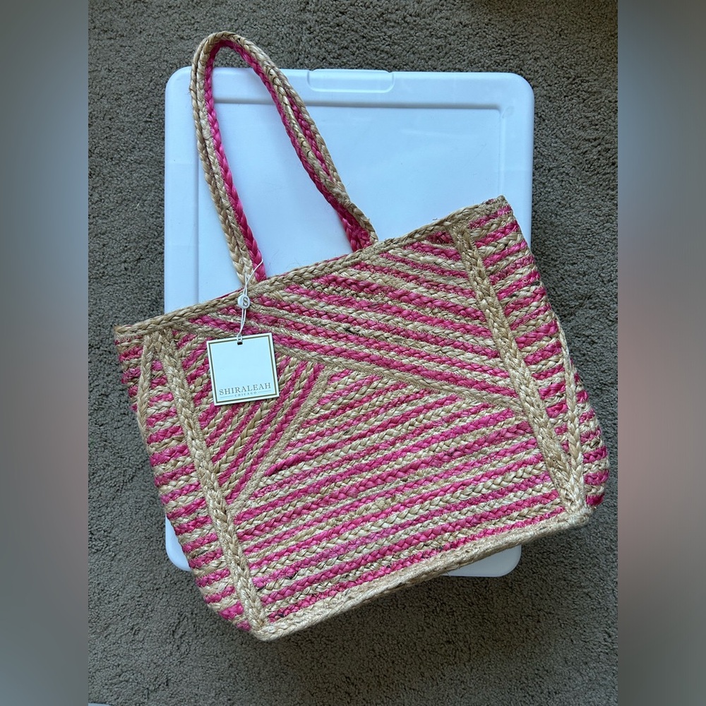 NWT Shiraleah Hani Woven Straw Tote Bag